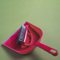 close-up-red-dustpan-brush